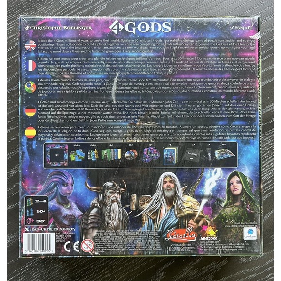 4 Gods Board Game by Christophe Boelinger 2016 Ludically, New and Sealed - Picture 3 of 8